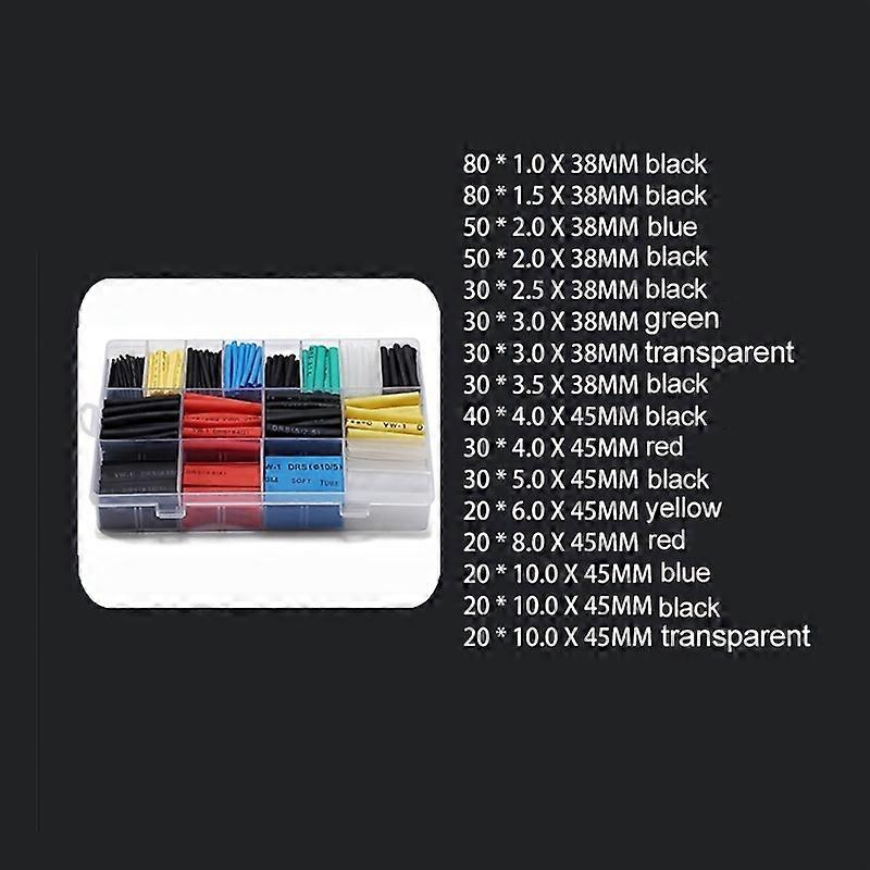 580pcs Insulate and Protect Your Wires with 2:1 Heat Shrink Tubing Kit - Easy to Use Cable Sleeve for Improved Durability and Safety