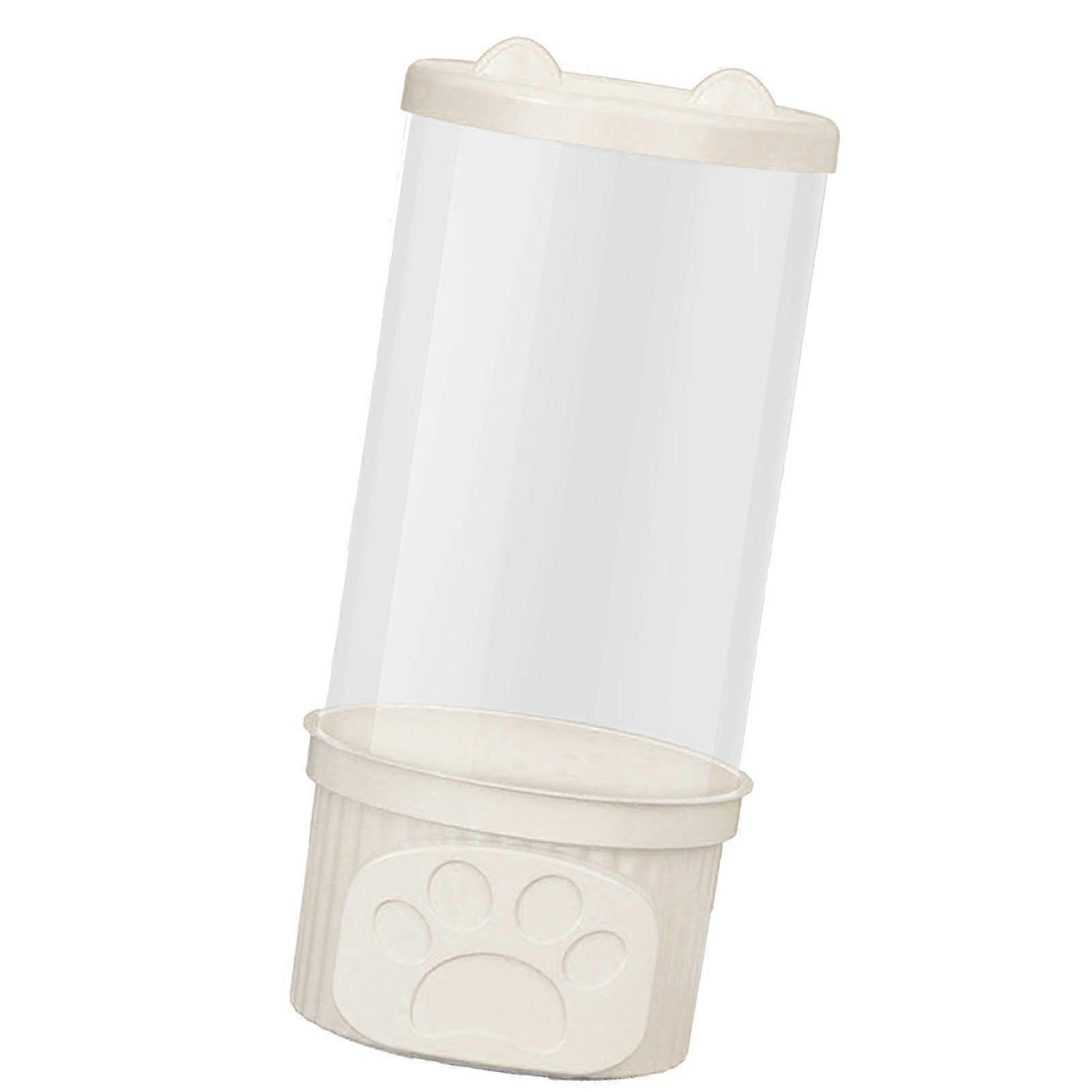 Plush Toy Display Bucket PET Transparent Cylinder Toy Storage Container with PP Lid White