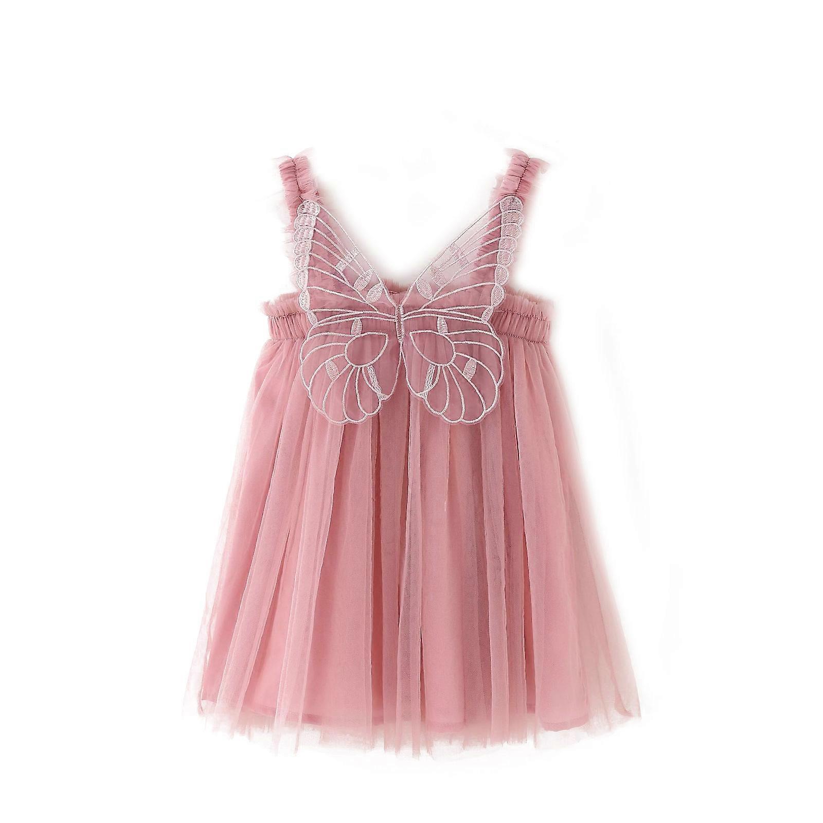 プリンセスバタフライウィングドレス幼児ベビーガールノースリーブチュールチュチュドレスパーティースカート