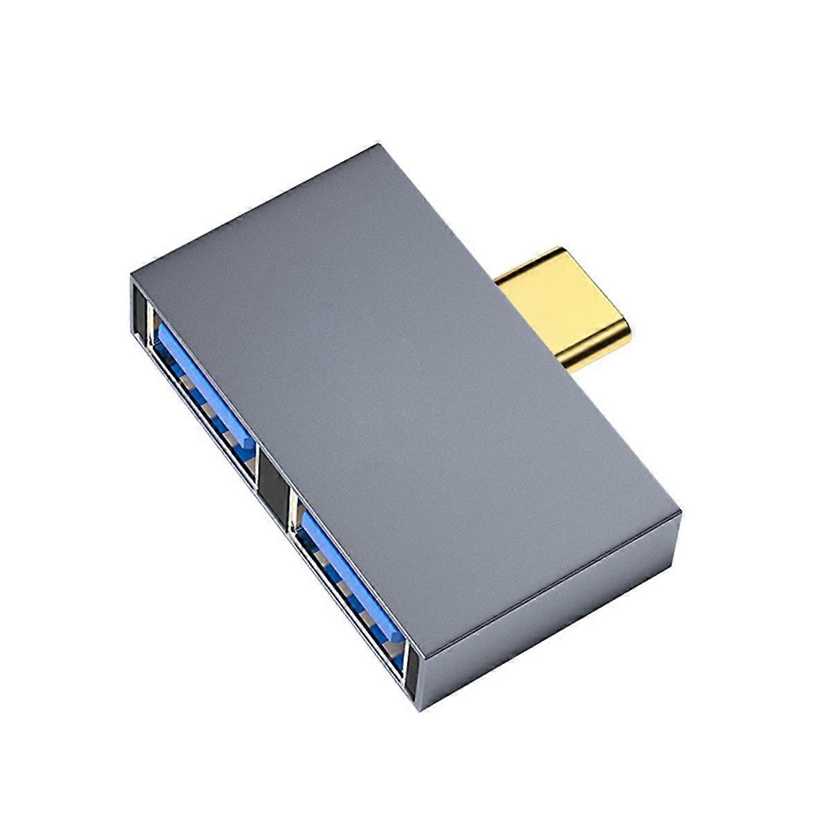 C Tipi Adaptör 2'si 1 Arada HUB Adaptörü USB3.0 5Gbps HUB Tip C - 2 USB3.0 HUB Konektörü Harici HUB Ada