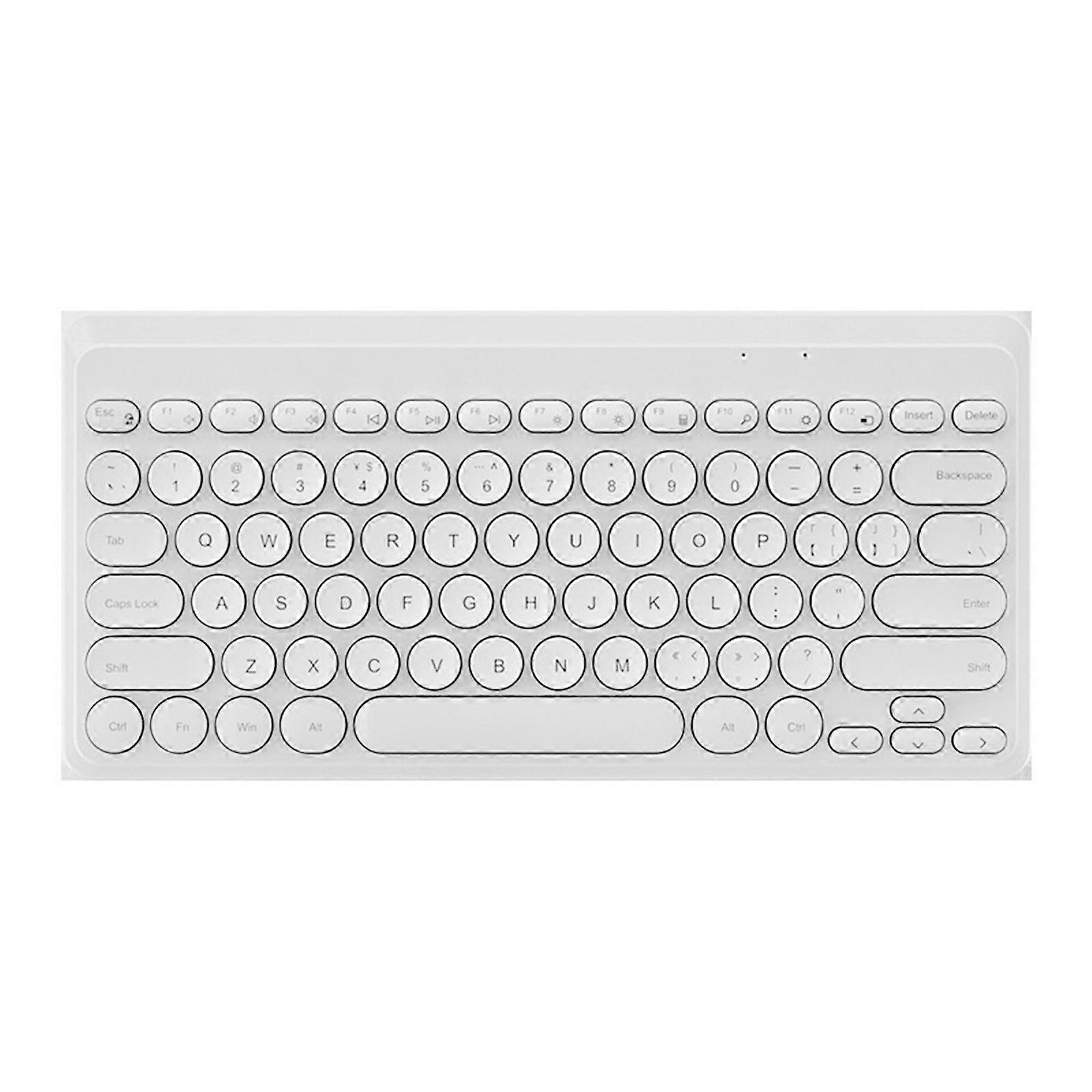 Wireless Round Button Keyboard for Laptop Computer Portable Lightweight Keypad