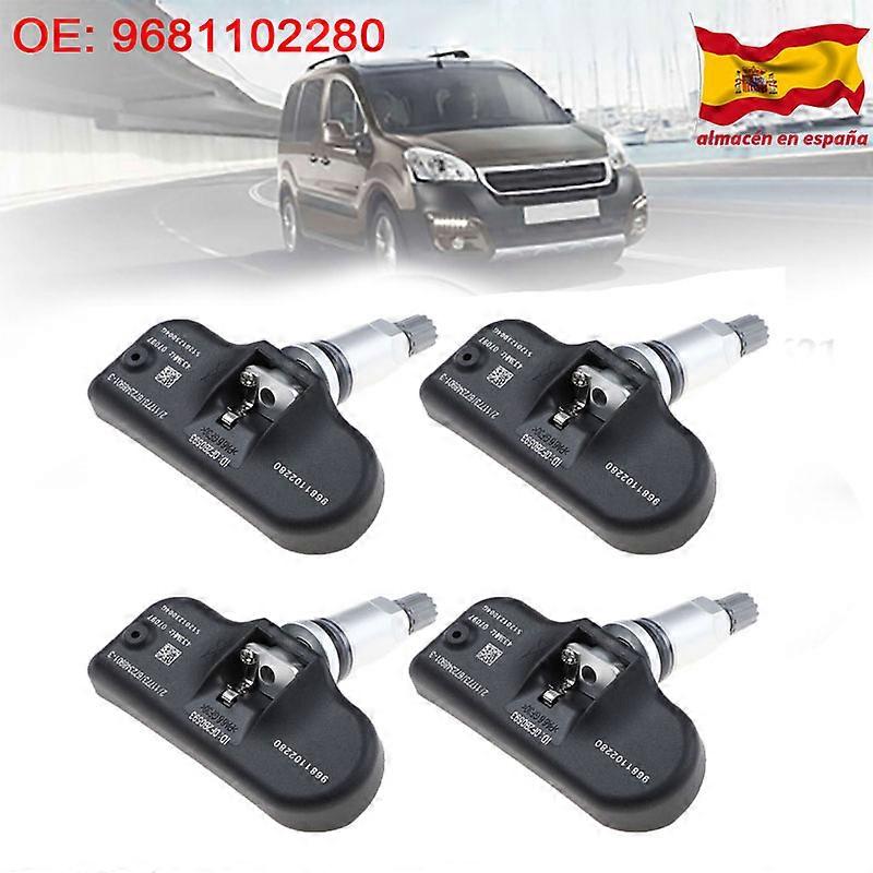 4PCS New TPMS Tire Pressure Sensor For Peugeot 407 207 307 607 508 807 For Citroen C4 5 6 7 8 433MHZ 9681102280