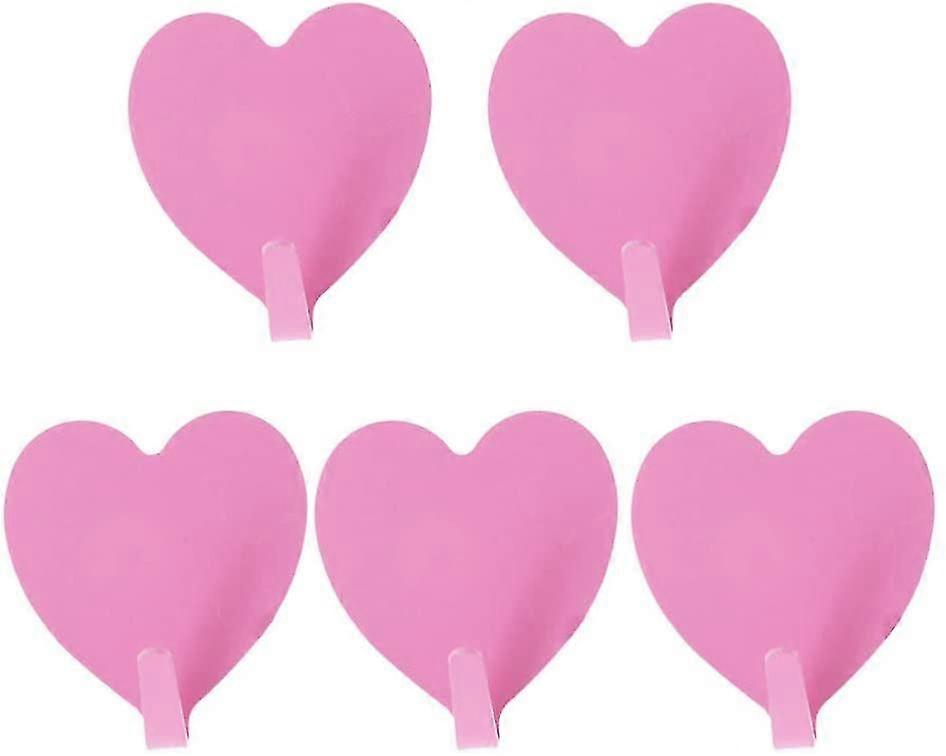 Coat Hooks Wall Mounted Coat Rack Closet Hooks Heart Shaped Multifunctional Self Adhesive