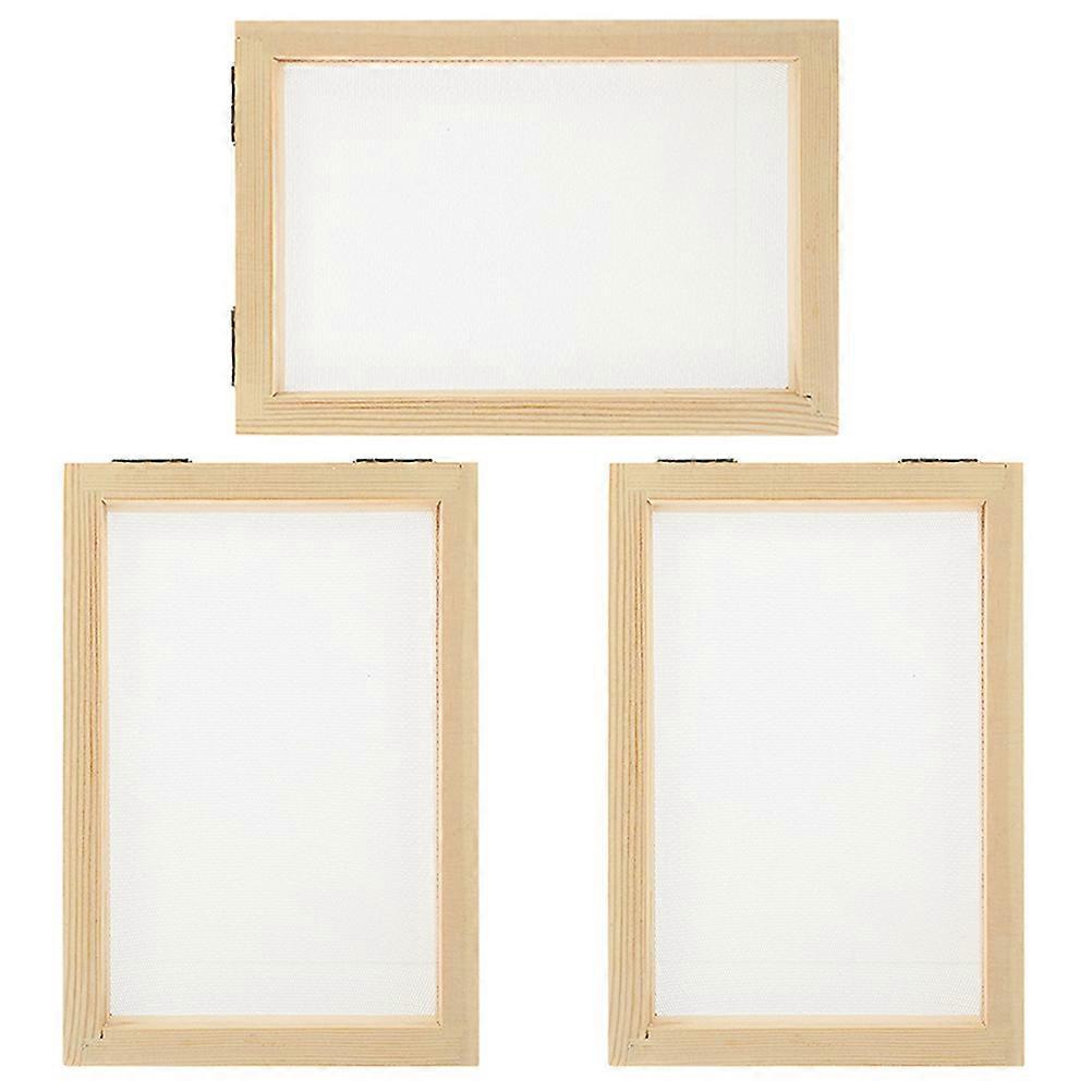 3Pcs Paper Making Frame DIY Paper Making Frame Paper Making Wood Frame Wood Paper Frame