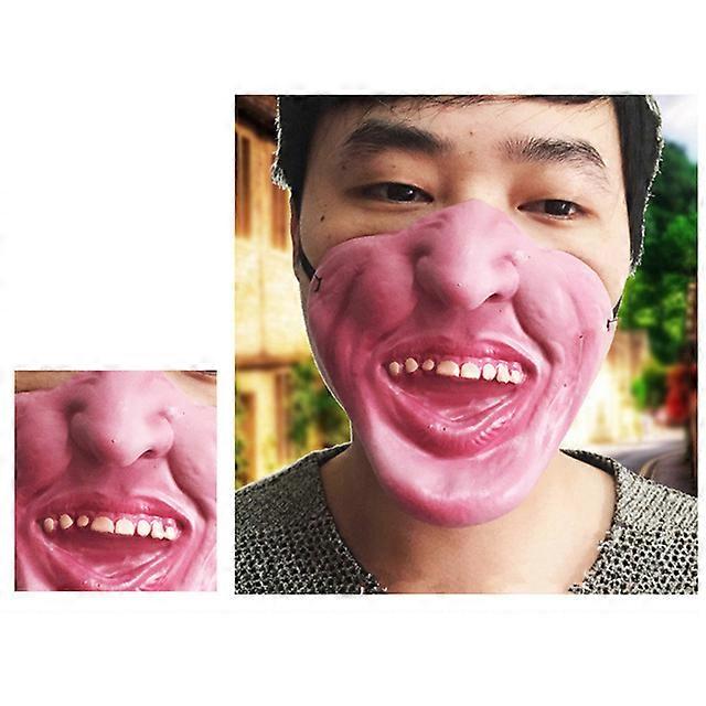 Latex Half Face Clown Mask Cosplay Props Humorous Elastic Band Horrible Scary Masks Adult Party Funny Halloween Decoration 2023
