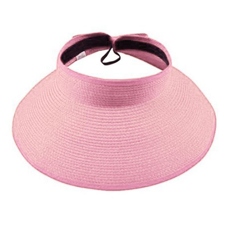 Womens Solid Casual Large Floppy Visor Sun Hats Summer Beach Holiday Adjustable Foldable Caps