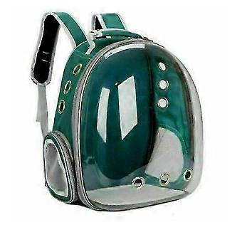 Pet Cat Dog Backpack Great Puppy Carrier Bags Space Capsule,Green