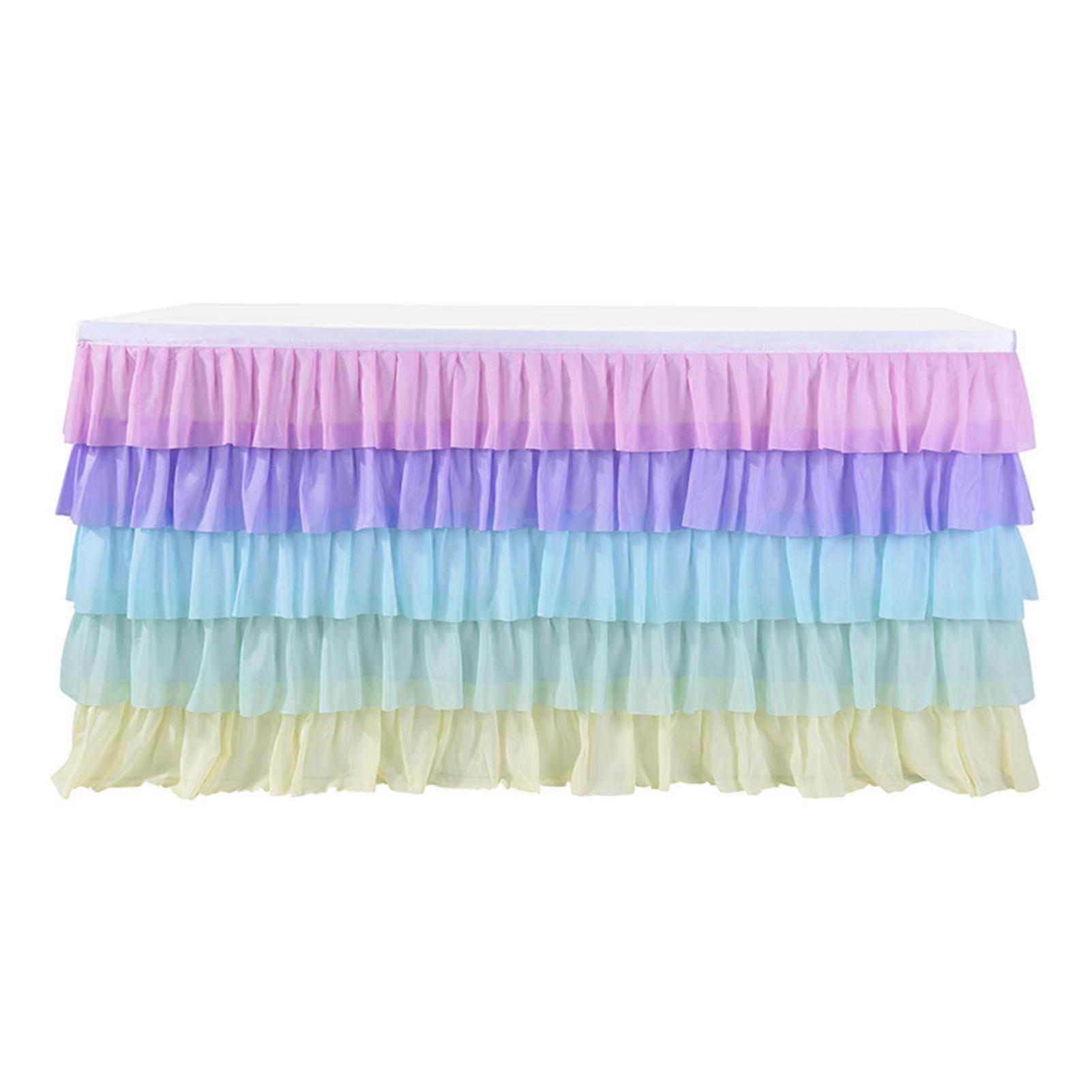 Gradient Tulle Table Skirt For Any Shape Table