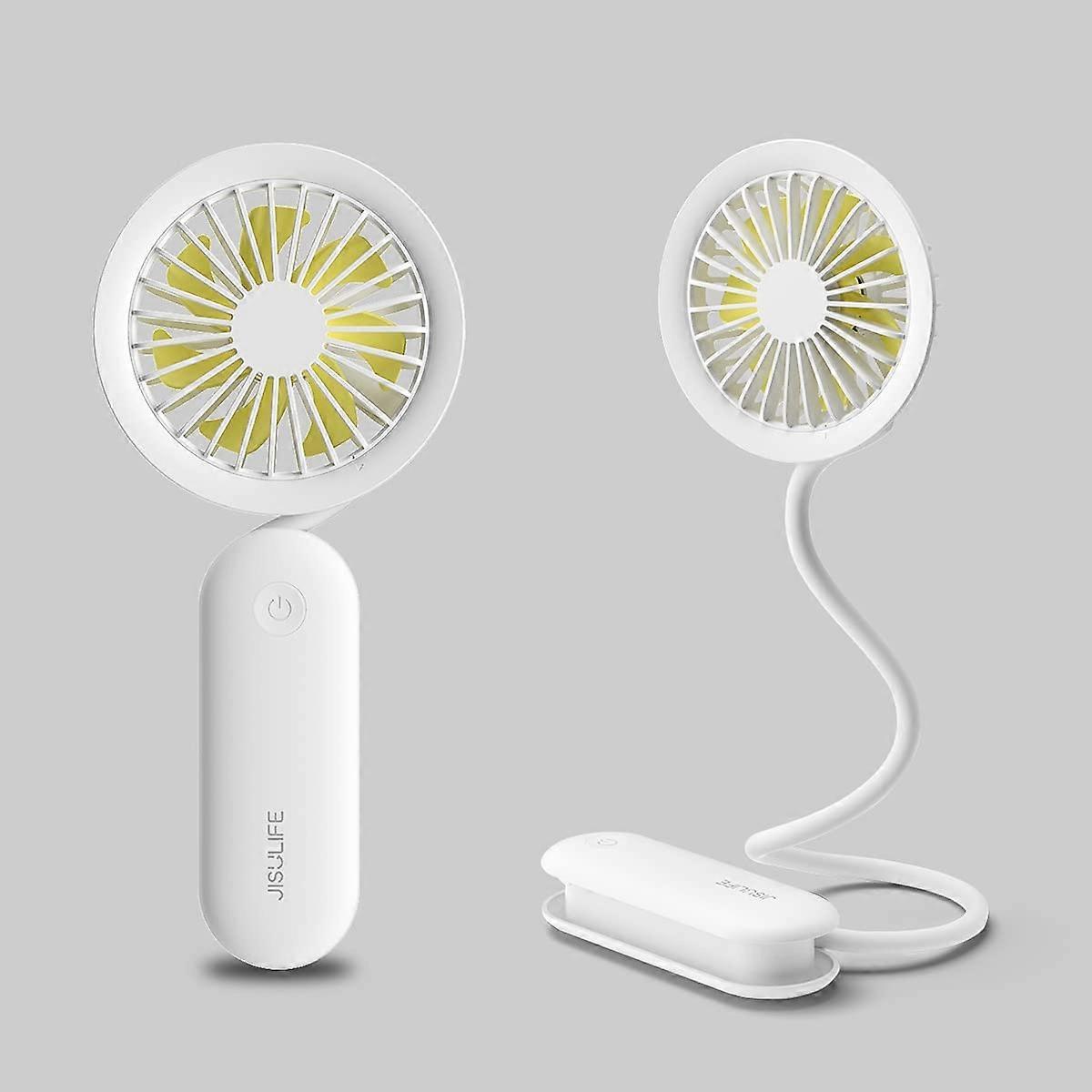 Mini Handheld Versatile Fan, Portable USB Rechargeable Fan, Battery Powered Hand Fan with Strong Wind, Night Light, Personal Quiet Multifunctional Fan