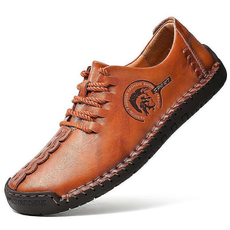 Herre klassiske håndlavede afslappede lædersko