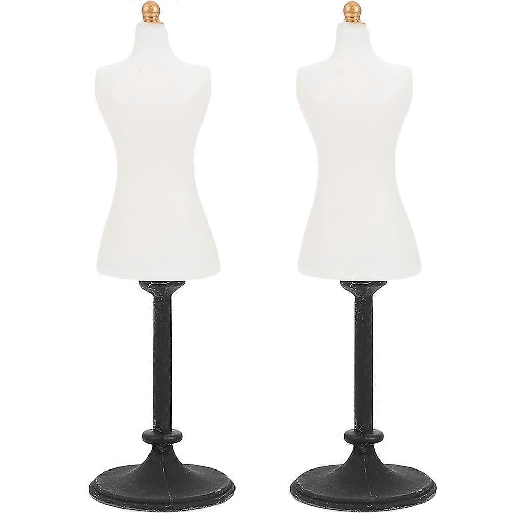 2 stücke Mini Mannequin Puppe Kleid Mannequin Puppe Kleidung Display Unterstützung Halter