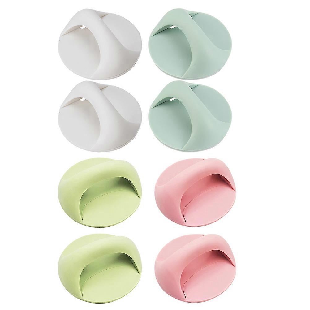 8Pcs Adhesive Door Knobs Punching Free Cupboard Pull Handles Wardrobe Handles