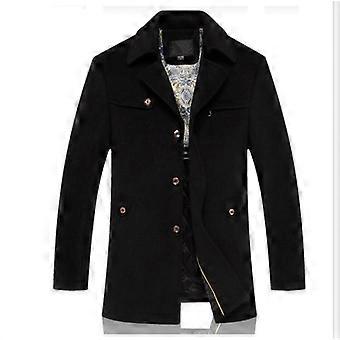 Men's short woolen coat, men's windbreaker, slim casual jacket