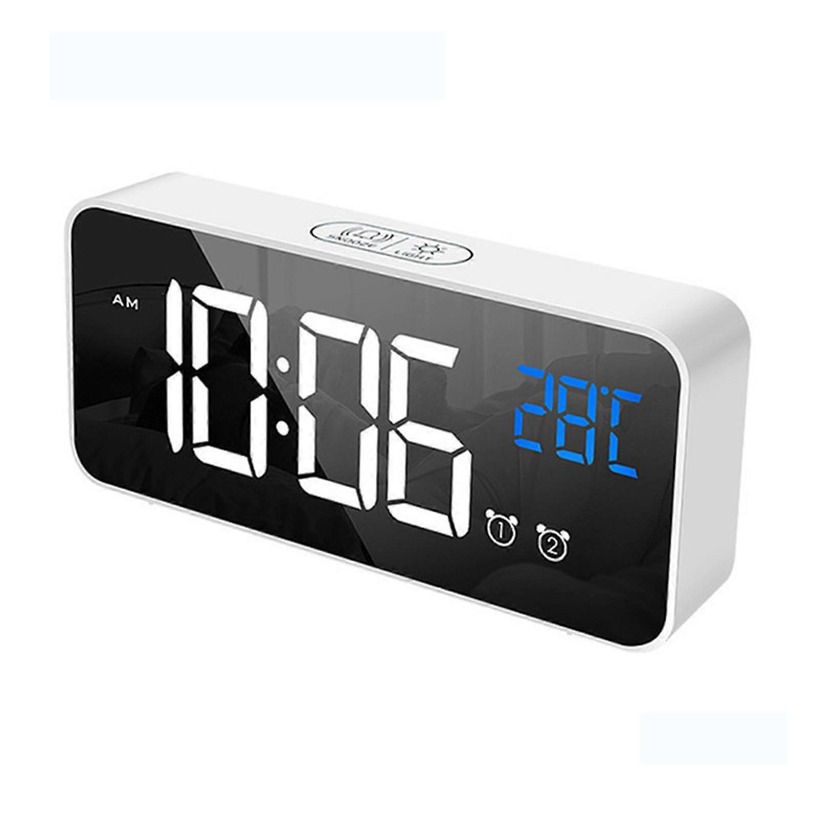 Multifunctional USB Rechargeable LED Digital Display Screen Snooze Alarm Clock JIKAIX