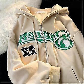 Gótico bordado Sudaderas con capucha Mujeres Retro Harajuku Hip