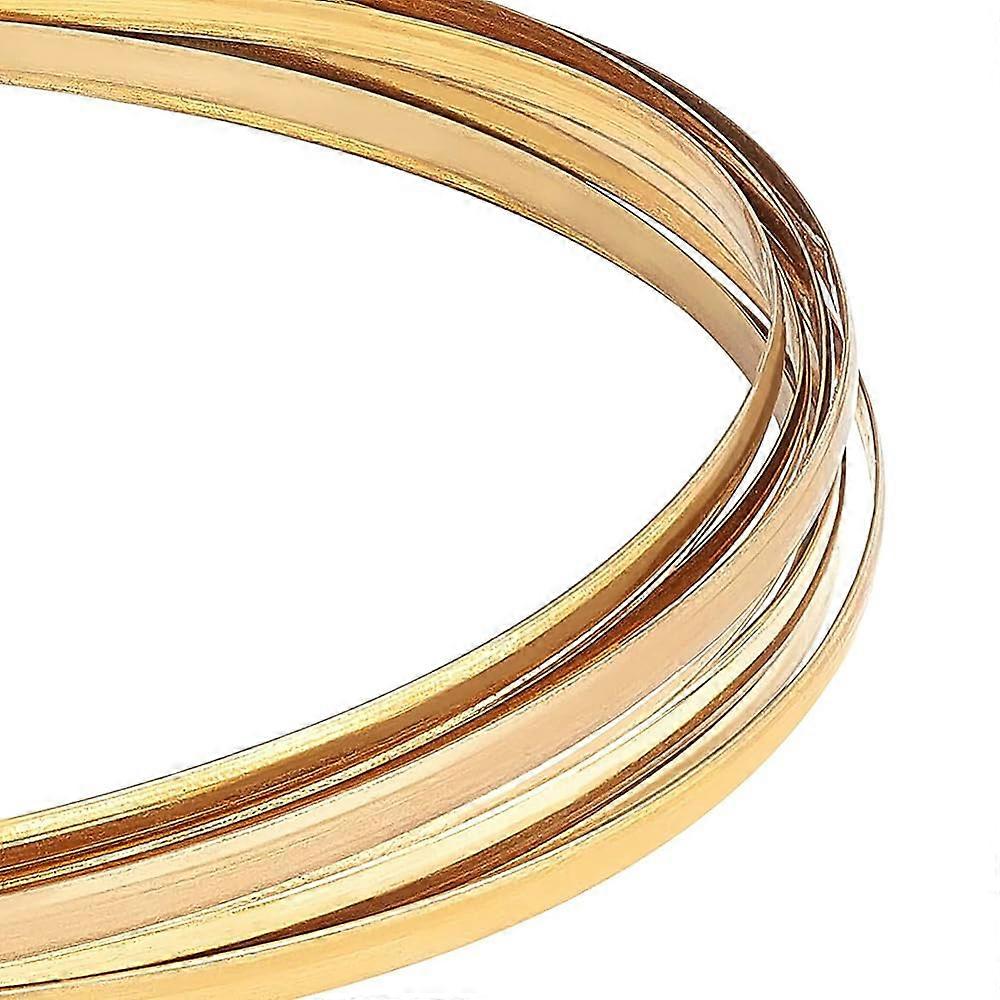 6 Gauge 16 Feet Half Round Copper Wire Brass Wire 5mm Wide Jewelry Beading Wire Flat Copper Wire for Crafts Making Supplies DIY