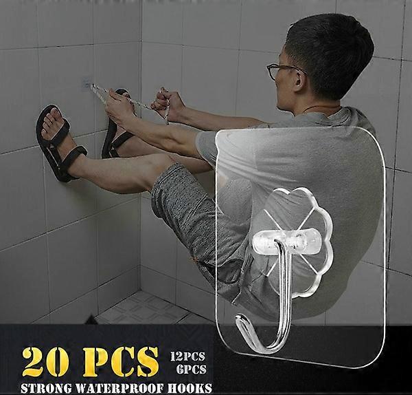 6 PCS transparent non trace hook wholesale strong hook hook magic no trace hook hook hook strong hook