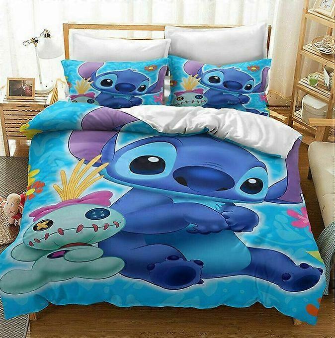 v5570 Bed Sheets Kids Bedding Set Lilo Stitch  Duvet Cover  Cover Pillowcase  Bed Sheets IU5570