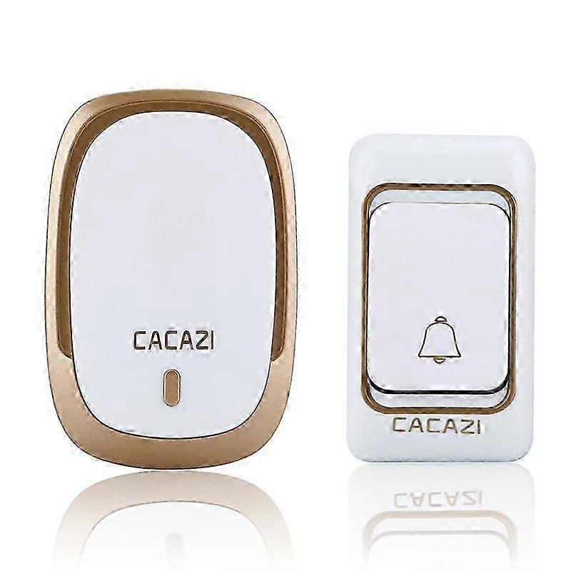 DC Powered Wireless Doorbell - Battery Backup, Unplugged Operation, Single Button, Ding Dong Sound