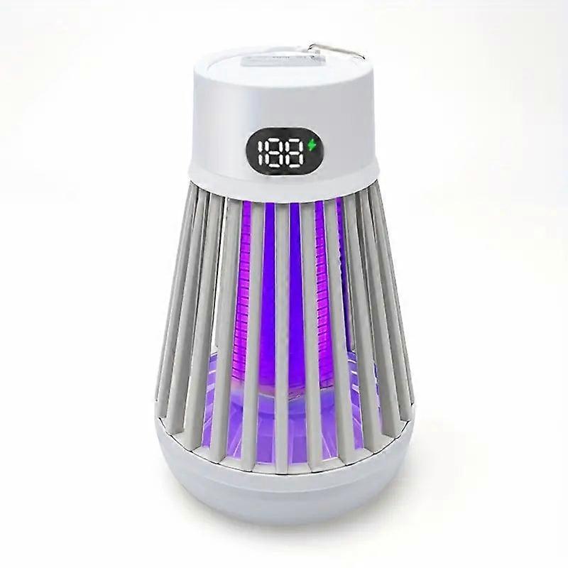 Nnetm Electric Mosquito Killer Lamp & Led Light Combo - Usb Rechargeable Bug Zapper- White Awo36647
