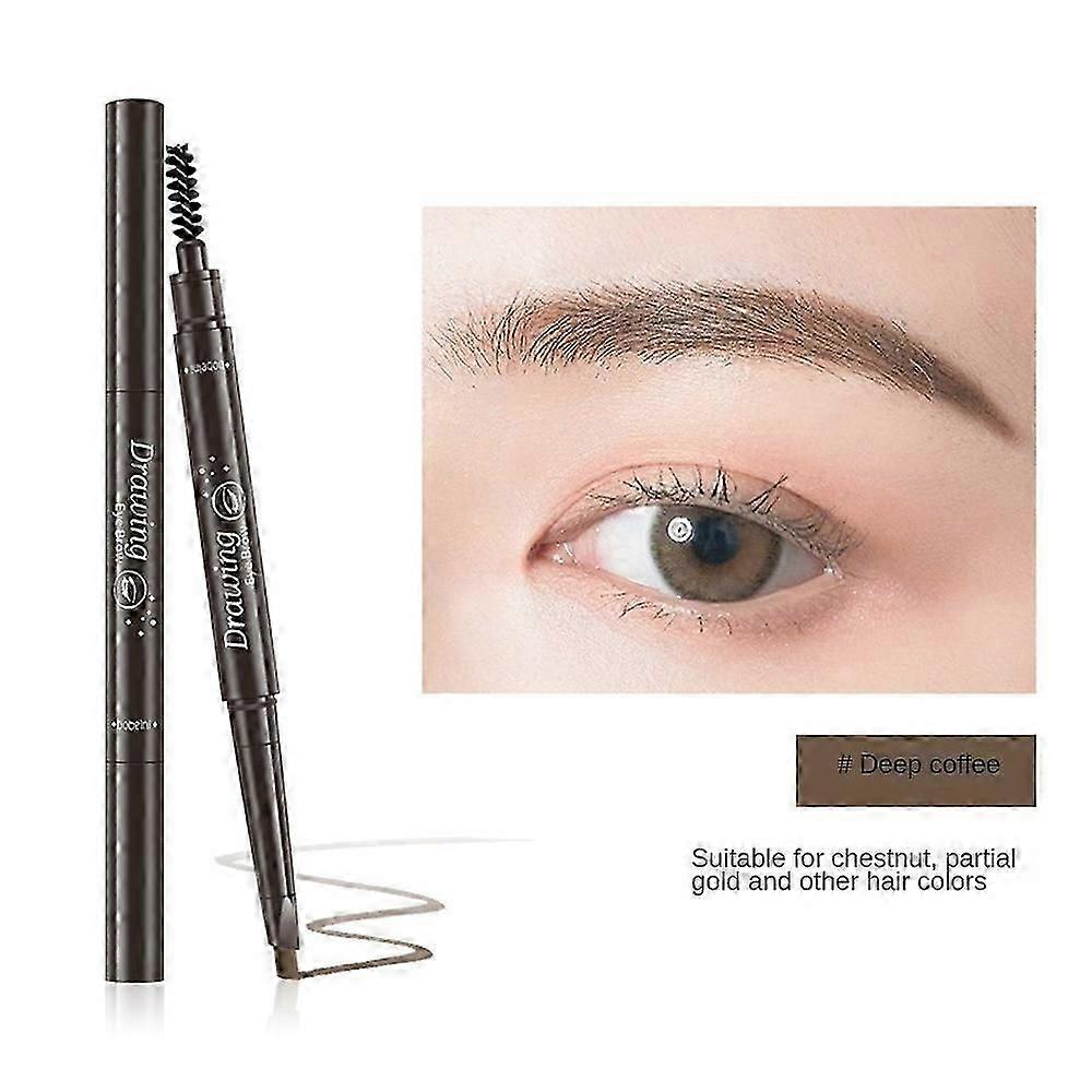 3 Pcs Eyebrow Pencil Brush Fine Brow Definition Shaper Double Head Waterproof Liner