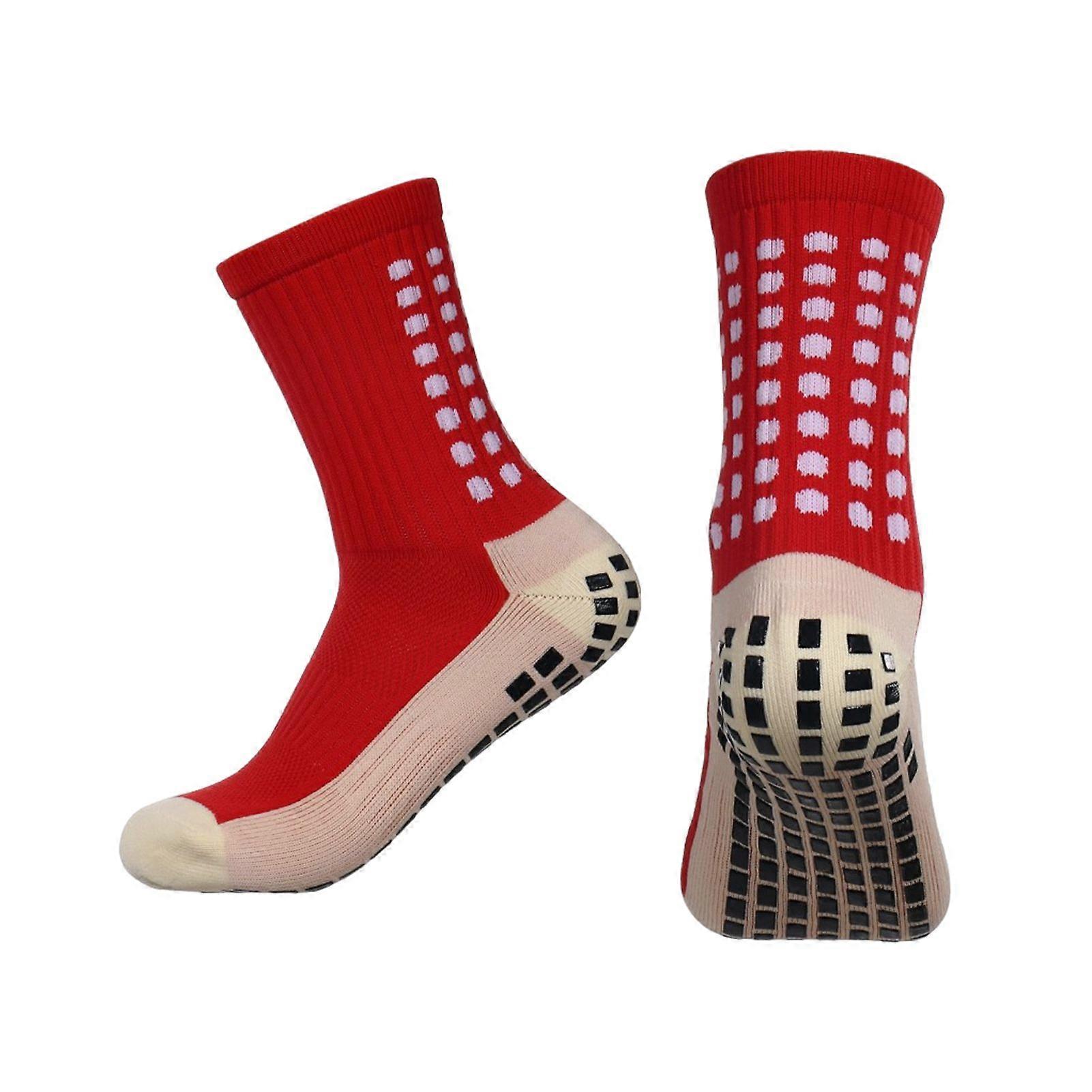 2 pary męskich skarpet sportowych antypoślizgowe silikonowe dno absorpcja potu w środkowej rurze drobne dzianiny wysoka elastyczność codzienne noszenie piłka nożna koszykówka skarpety łydkowe