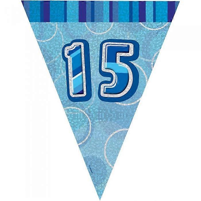 Unique Party Foil Glitz 15th Birthday Bunting
