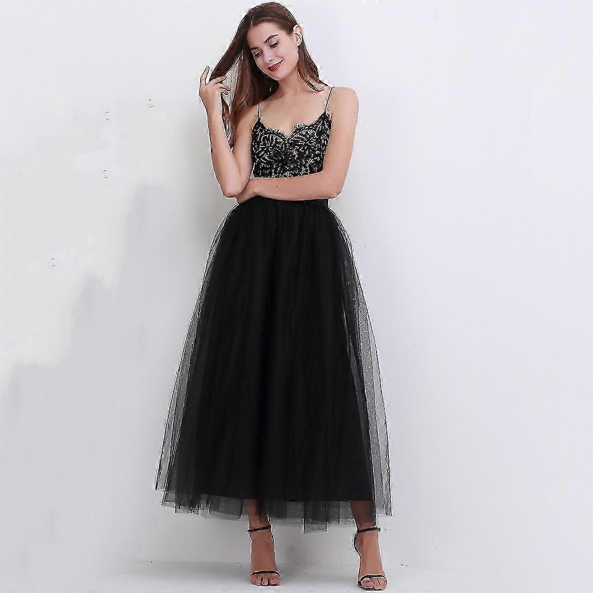 4 Layers, Elegant Waist, Pleated Tulle Skirt, Ball Gown's