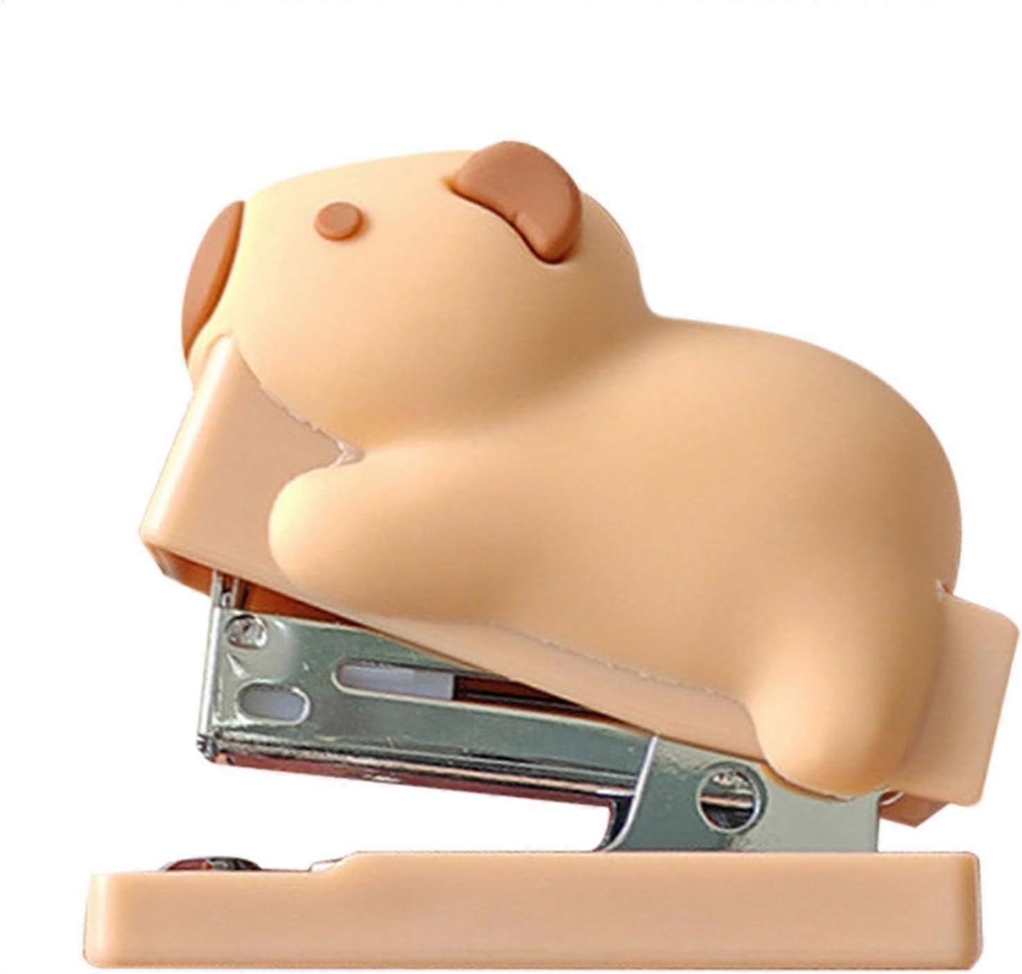 Stapler - Compact Soft Rubber Stapler | Long Lasting Metal Stapler with Staple | Multifunctional Design Stapler | Small Portable Stapler for Students