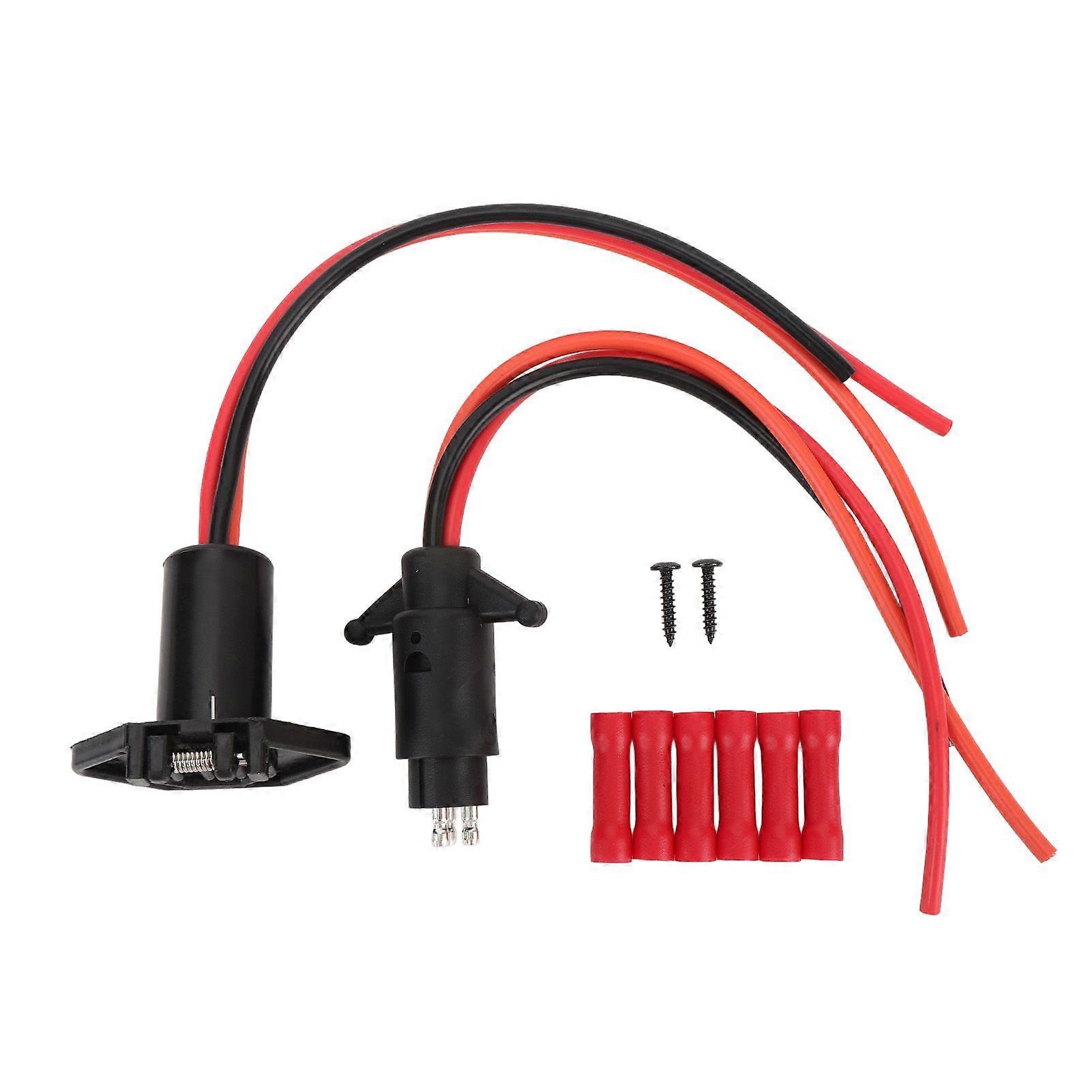 Trolling Motor Plug and Receptacle 10AWG DC12V to 24V 3 Wires Trolling Motor Plug Socket Kit for Marine Boats Kayaks MK2803