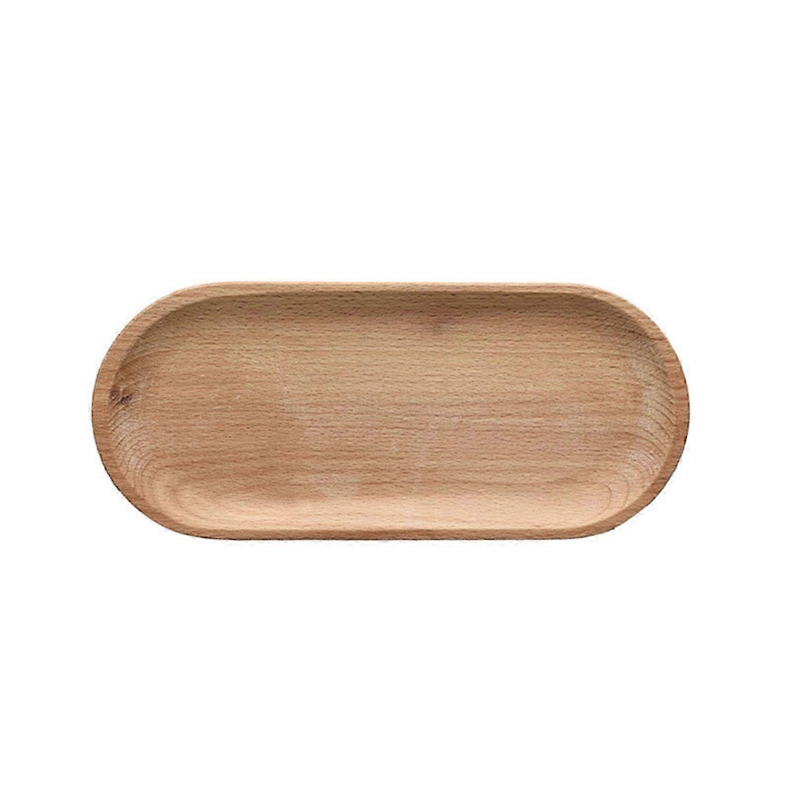 صينية تقديم صغيرة ، صينية أكواب بيضاوية من خشب الأبنوس الطبيعي ، طبق جبن خشبي صغير