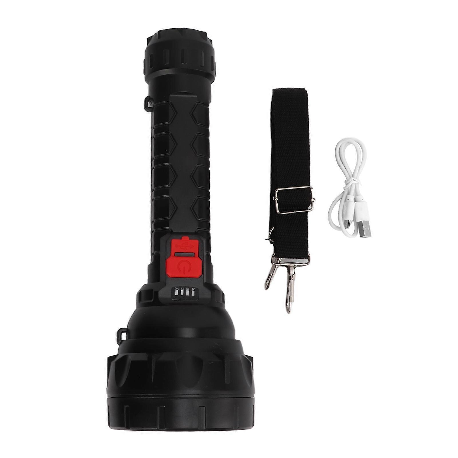 Outdoor Waterproof LED Flashlight with USB Rechargeable Modes