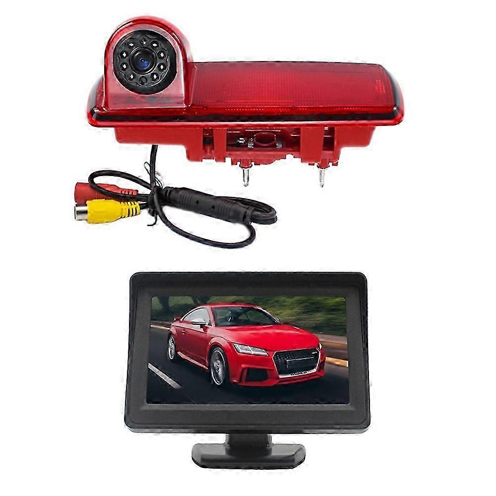170 degree Backup RearView Camera Brake Light & 4.3Inch Monitor for Trafic Opel/Vaxhall Vivara Custom 2014
