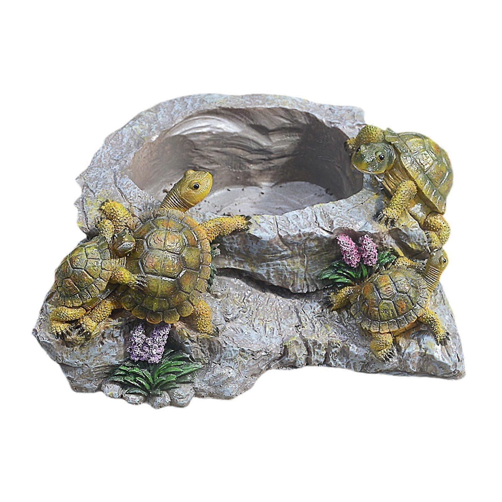 植木鉢カメの飾り風景ギフト樹脂像の装飾ユニークな花