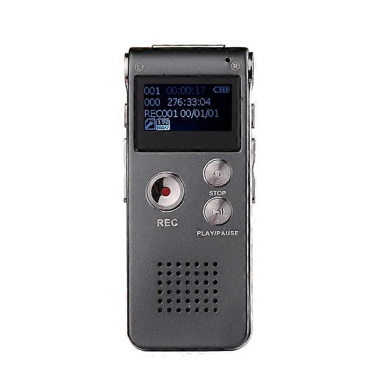 8G/16G数码录音笔智能录音 MP3播放器外放功能录音笔工厂直销现货 黑色 8GB