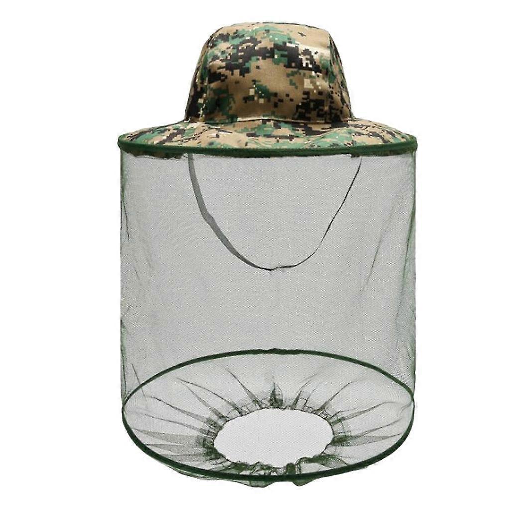Outdoor Mosquito Resistance Hat Bee Insect Net Mesh Face Protector Cap