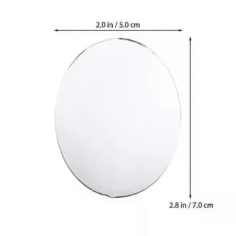 20Pcs DIY Alloy Mirror lens Elliptical lens Mirror Tiles Mini Oval Shape Unfinished Mirror Lens for DIY Mosaic Art Craft