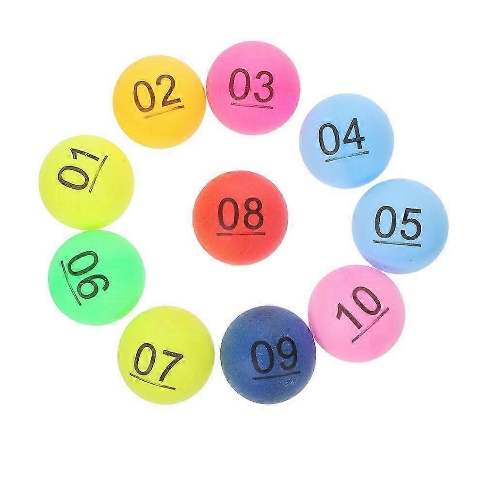 50pcs Party Game Balls Plastic Numbered Balls Small Lottery Balls Game Props Party 1-50 Lottery Balls