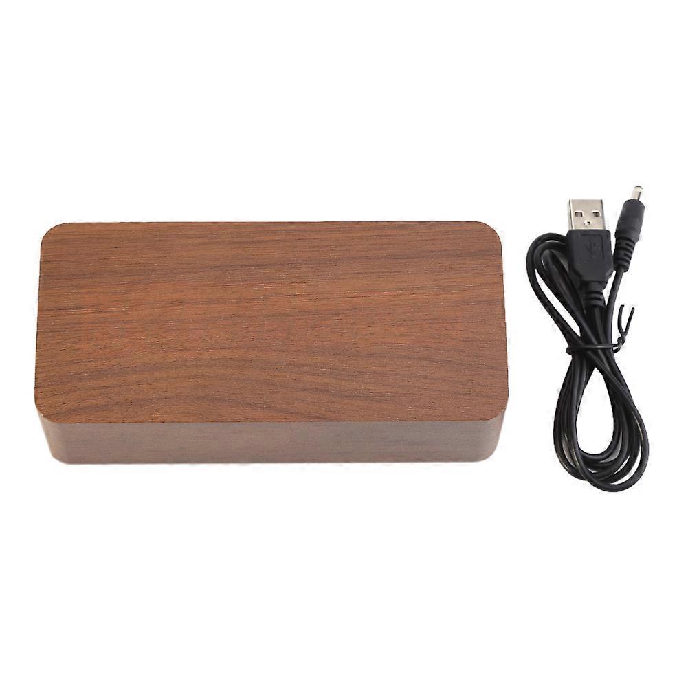 Digital Wooden LED Alarm Clock with Sound Control and Temperature Display for Desktop Use