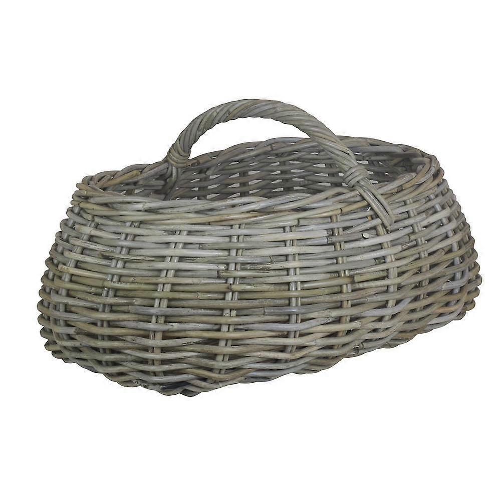 Grey Rattan Market Log Basket