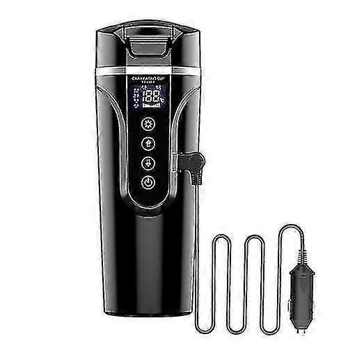 450ml tazza di riscaldamento elettrico per auto tazza d'acqua in acciaio inossidabile display lcd temperatura bollitore caffè tè M