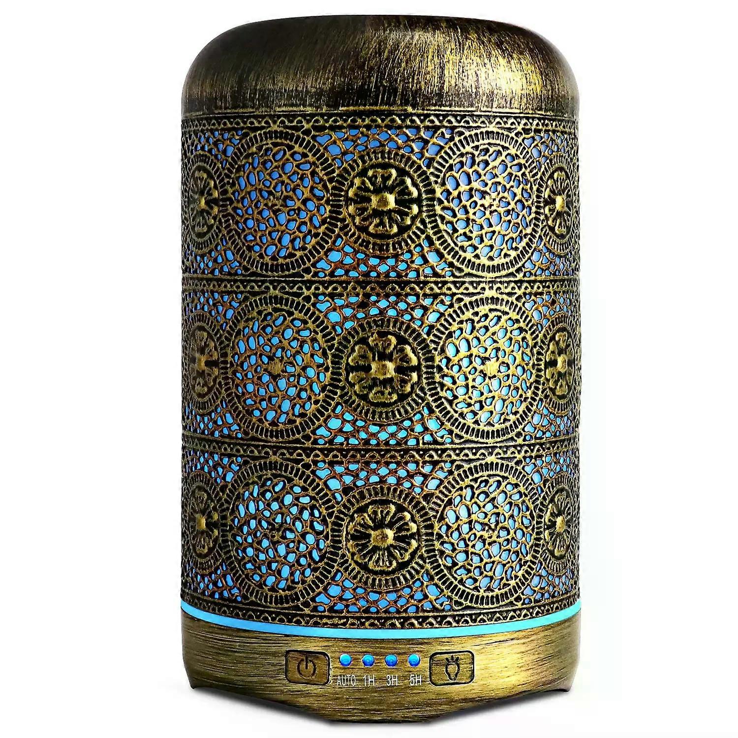 Metal Aroma Machine 260Ml Essential Oils Diffuser Air Humidifier 7 Colors Night Light Auto Shut Off Timer Office Bedroom