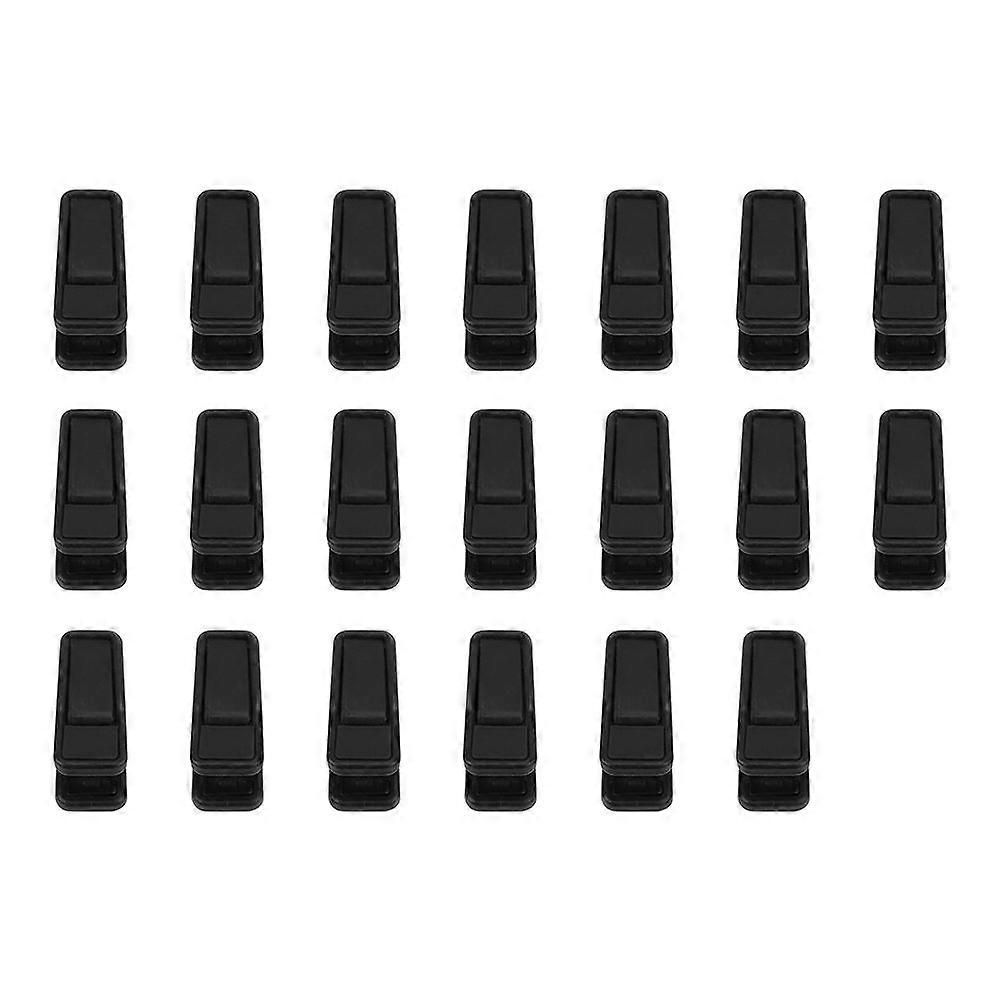 20pcs Plastic Hanger Clips Clips for Pants Skirts Clothes (Black)