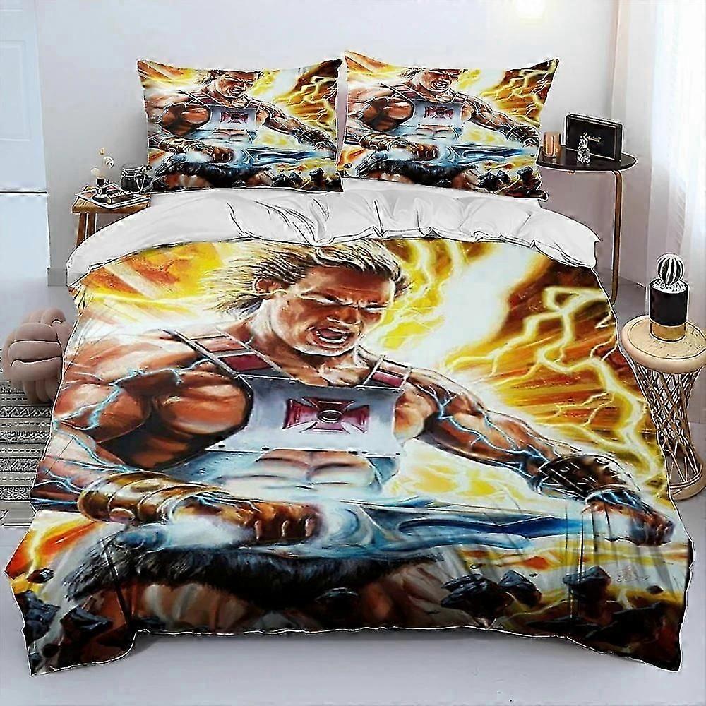 o2433 Bed Sheets He Man and the Masters of the Universe Comforter Bedding Set,Duvet Cover Bed Set Quilt Cover Pillowcase,Size Bedding Set Bed Sheets f