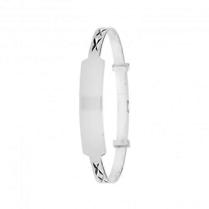 Acotis Silver Babies Round Dia Cut ID Expandable Bangle G4364
