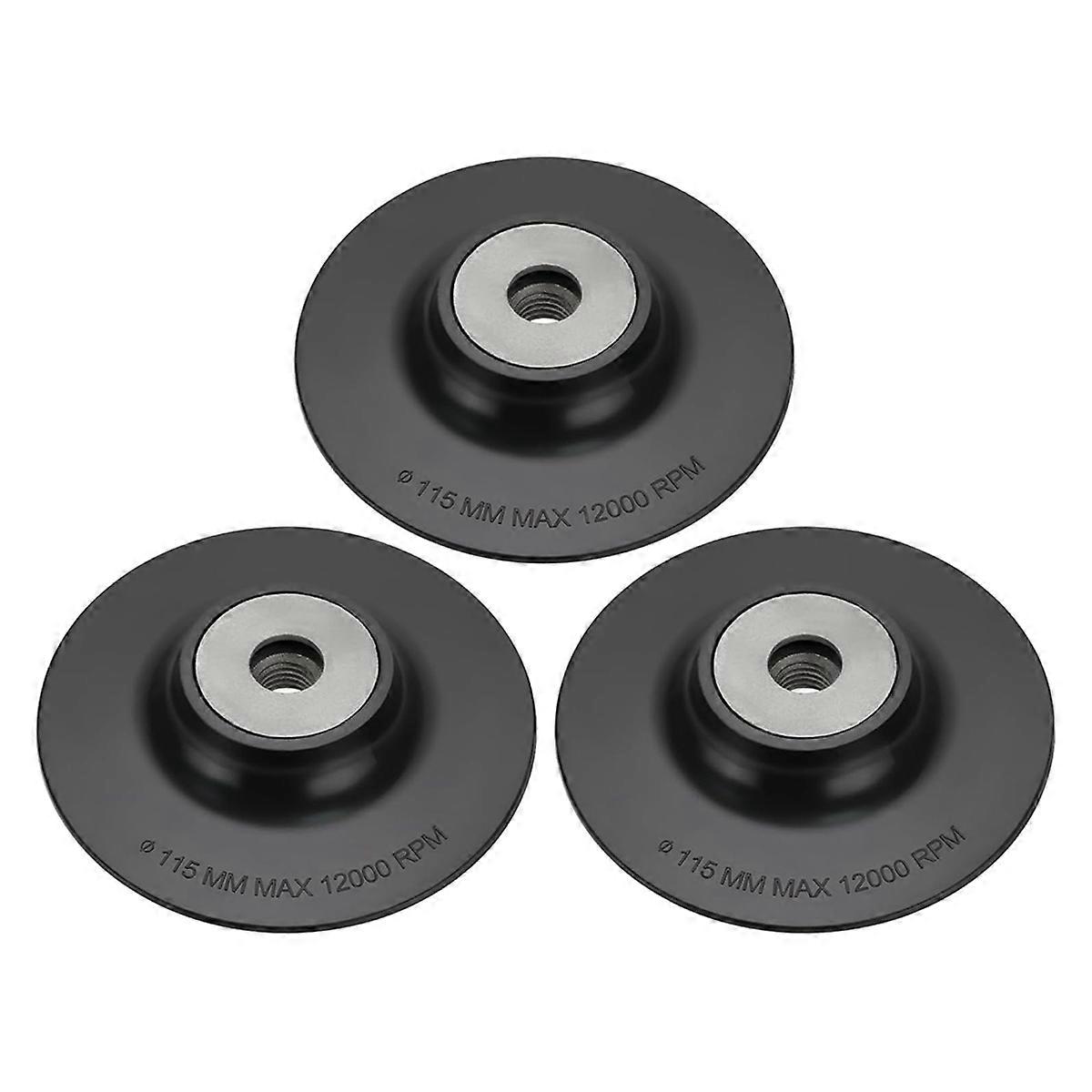 3pcs Plastic Angle Grinder Backing Pad 115mm Diameter