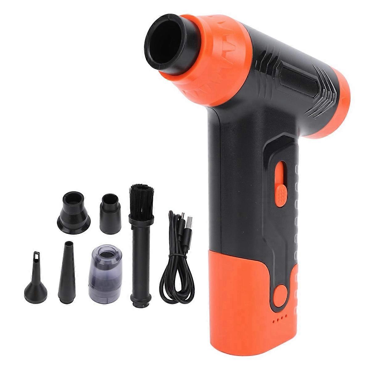 Portable Stepless Speed Duster Mini Handheld Fan Rechargeable Black