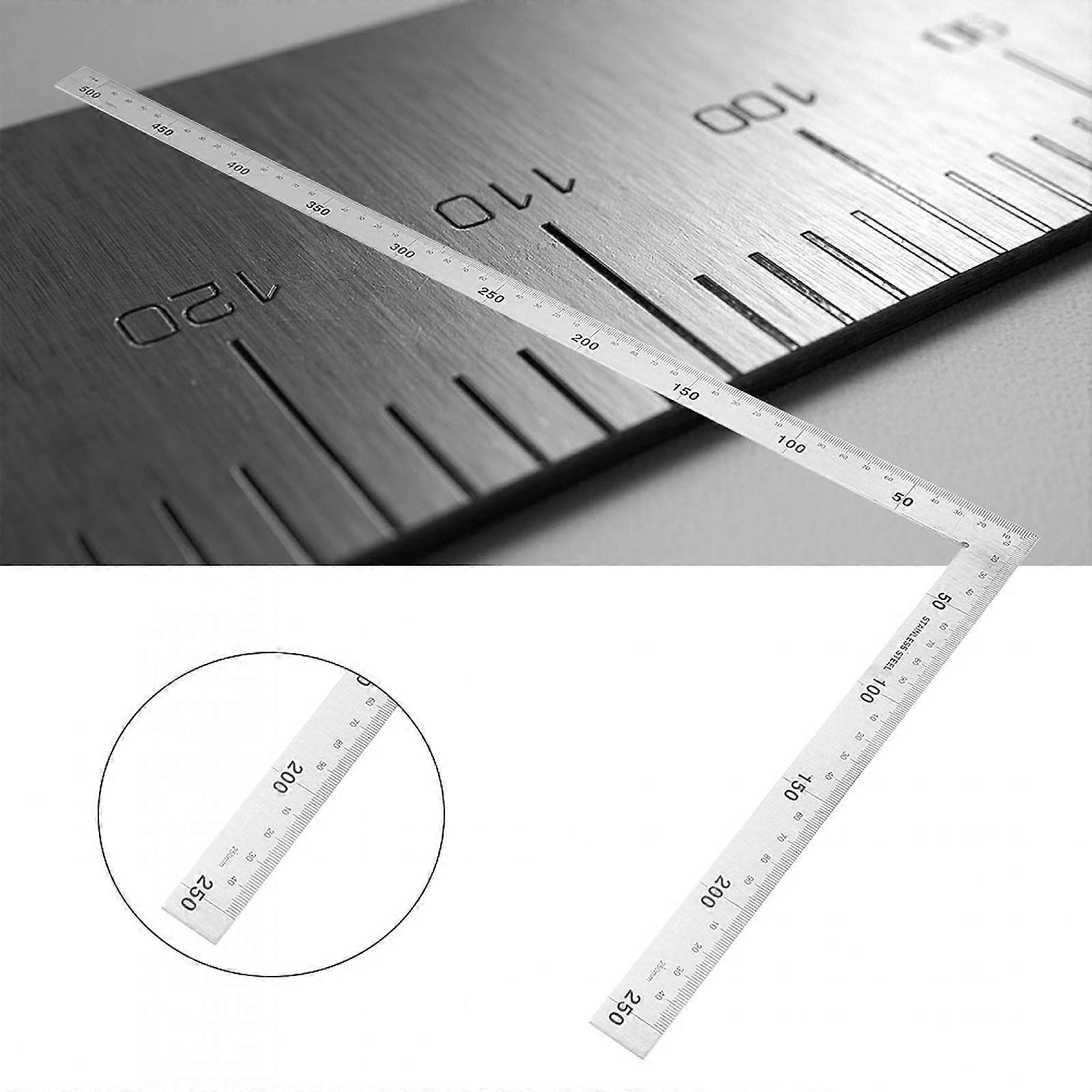 Stainless Measuring Ruler Layout Template Tool L Shape Right Angles Ruler for Carpenter Engineer Framing Square Ruler