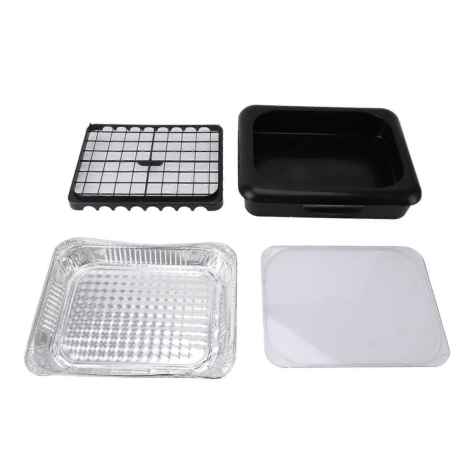 Foil Storage and Carrying Tray Insulated Stackable Portable Aluminum Foil Pans Foil Tray Carrier with Lid for Hot Or Cold Food