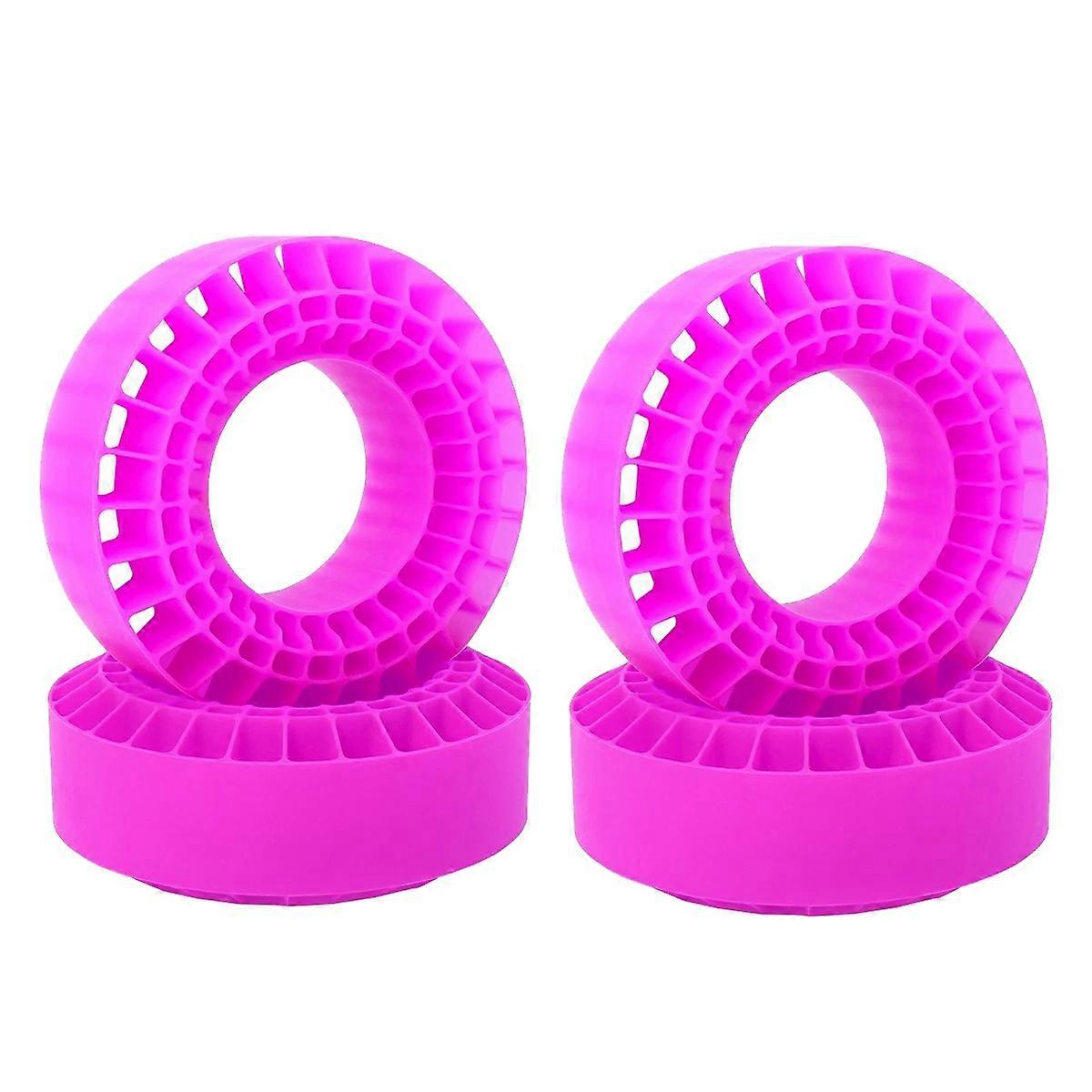 4PCS Insert Foam Tire for 1.9 Inch Wheel Tires for 1/10 RC -Rose Red